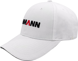 Biała czapka z daszkiem z logo Ammann