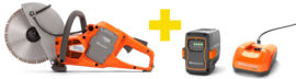 Akumulatorowa przecinarka Husqvarna K535i (230 mm), głębokość cięcia 76 mm (akumulator BliX B330X + ładowarka C750X)
