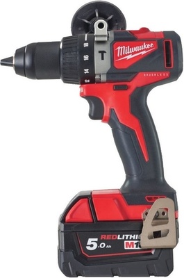 Wiertarko-wkrętarka udarowa Milwaukee M18 BLPD2-502X (+ 2x akumulator 5 Ah + ładowarka + walizka)
