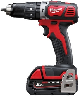 Wiertarko-wkrętarka udarowa Milwaukee M18 BPD-202C (+ 2x akumulator 2 Ah + ładowarka + walizka)