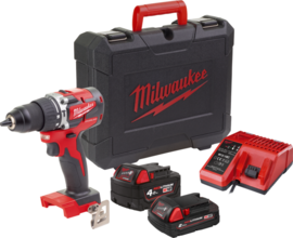 Zestaw combo Milwaukee M18 CBLPD-422C Fuel Powerpack (+ akumulator 2 Ah i 4 Ah + ładowarka + walizka)