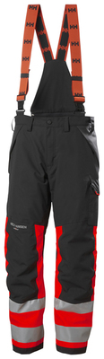 Men's winter trousers with suspenders Helly Hansen ALNA 2.0 Pant Cl 1 - Black-red