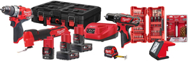 Zestaw elektronarzędzi Milwaukee (Powerpack FPP2AX + wiertarko-wkrętarka BRD + lampa AL)
