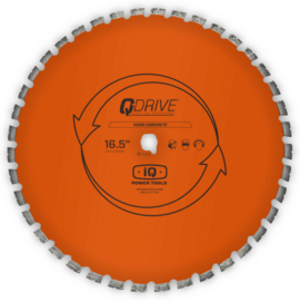 Diamond blade Q-Drive Segmented Hard Concrete Blade iQ PowerTools (420 mm), orange