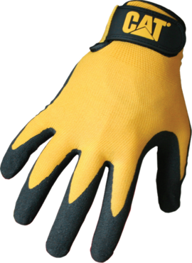 Rękawice robocze Caterpillar YLW Nylon Nitrile Coated Palm - Żółto-antracytowy