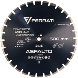 Tarcza diamentowa Ferrati ASFALTO C1S 500 mm do asfaltu, betonu, silikatu