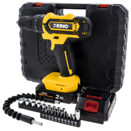 Wiertarko-wkrętarka udarowa 20 V Rino DRI20LI-28imp (zestaw 28 sztuk)