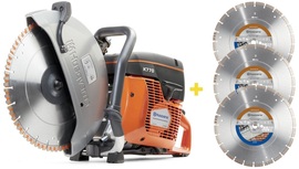 Ręczna przecinarka spalinowa Husqvarna K 770 (350 mm), głębokość cięcia 125 mm (+3x tarcza 350 mm)
