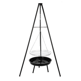 Charcoal, garden grill Velio AGNI (tripod, chrome grate)