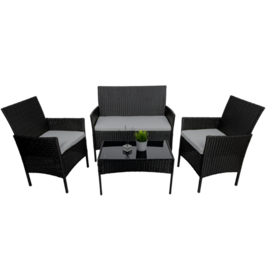 Rattan garden set Mingo - Black