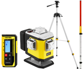 Multilaser krzyżowy Nivel System CL5R (+ statyw SJJ-M1 EX, czujnik CLS-300 Digital + łata LS-24), wiązka czerwona
