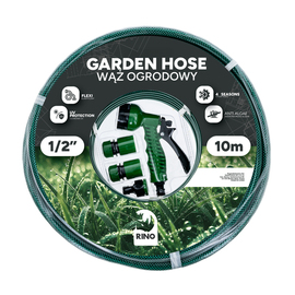 Garden hose 1/2' Rino Garden SNAKE (+ gun, 3x quick connector) - 10 m