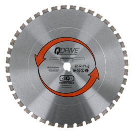 Diamond blade Q-Drive Segmented Hard Concrete Blade iQ PowerTools 420 mm, silver (NX)
