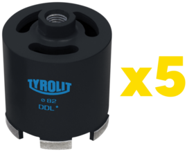 Diamond Drill Bit Tyrolit Basic DDL 82 mm (zestaw 5 sztuk)