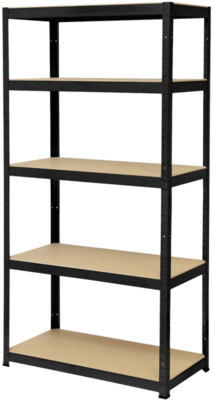 Galvanized black shelf MDF 4 mm Rino SLF4-193B 180 x 90 x 30 cm