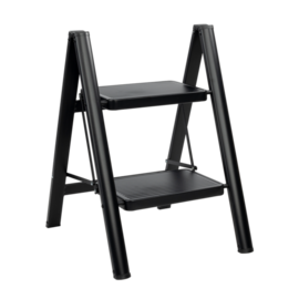 Drabina stalowa schodkowa czarna Rino LAD02SSB