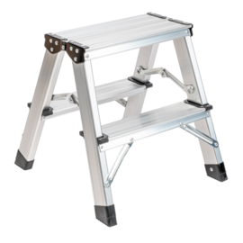 White Aluminum Step Ladder Rino LAD02SW