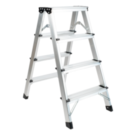 Drabina aluminiowa schodkowa biała Rino LAD04SW
