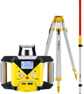 Niwelator laserowy Nivel System NL640R DIGITAL (+ statyw SJJ1, łata LS-24), wiązka czerwona, zasięg 600 m