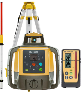 Niwelator laserowy Topcon RL-HV2S DIGITAL (+ statyw SJJ1 + łata LS-24), wiązka czerwona, zasięg 800 m