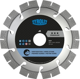 Tarcza diamentowa Tyrolit Premium DCH 125 mm do granitu, porfiry, płyt chodnikowych i wapienia (szerokość 2,4 mm)