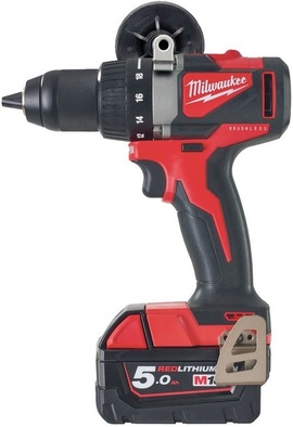Bezszczotkowa wiertarko-wkrętarka Milwaukee M18 BLDD2-502X (+ 2x akumulator 5 Ah + ładowarka + walizka)