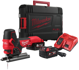 Wyrzynarka Milwaukee M18 FBJS-502X (+ 2x akumulator 5 Ah + ładowarka + walizka)