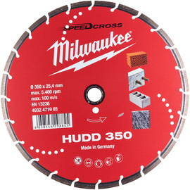 Tarcza diamentowa Milwaukee Speedcross HUDD Premium 350 mm do betonu, dachówki, granitu, kamienia, porfiru, płytek i kamienia