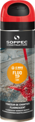 Red spray paint 500 ml Soppec FLUO TP 