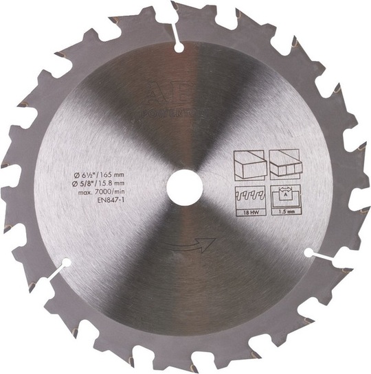 Toothed blade AEG Powertools for circular saw 165 mm