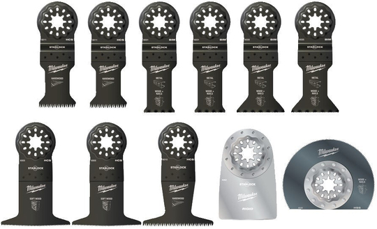 Zestaw brzeszczotów do narzędzia wielofunkcyjnego Milwaukee (11 sztuk)