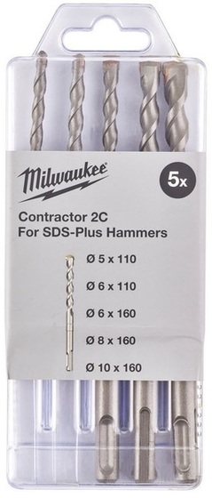 Zestaw wierteł Milwaukee SDS-plus (5 sztuk)