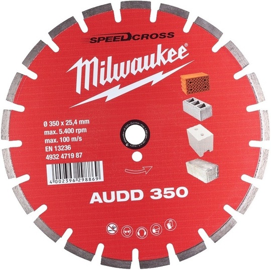 Tarcza diamentowa Milwaukee Speedcross AUDD 350 mm do materiałów budowlanych i ściernych