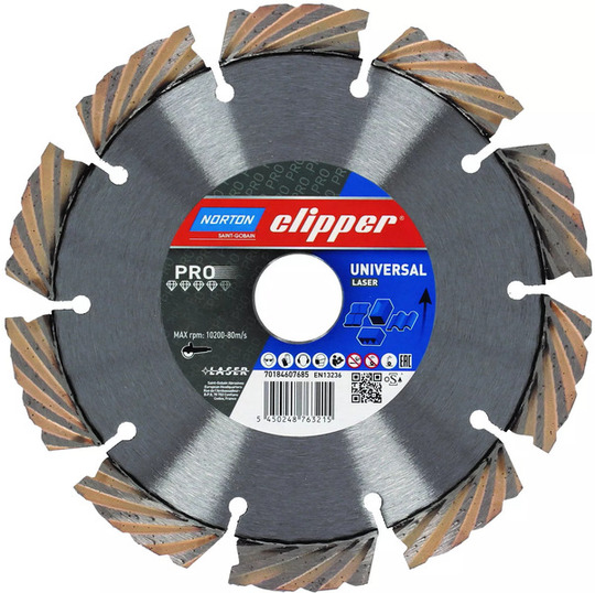 Tarcza diamentowa Norton Clipper Pro Universal Laser 125 mm do materiałów budowlanych