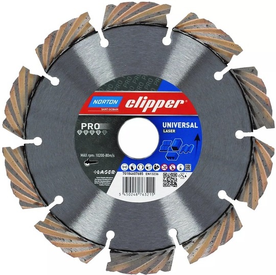 Tarcza diamentowa Norton Clipper Pro Universal Laser 150 mm do materiałów budowlanych (otwór montażowy 22,23 mm)
