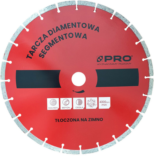 Tarcza diamentowa PRO WT-DD-S400CP 400 mm (tłoczona, segmentowana) do asfaltu, cegły i wyrobów betonowych