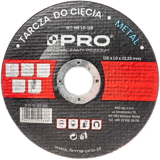 Tarcza PRO WT-ME1.0-125 125 mm do metalu