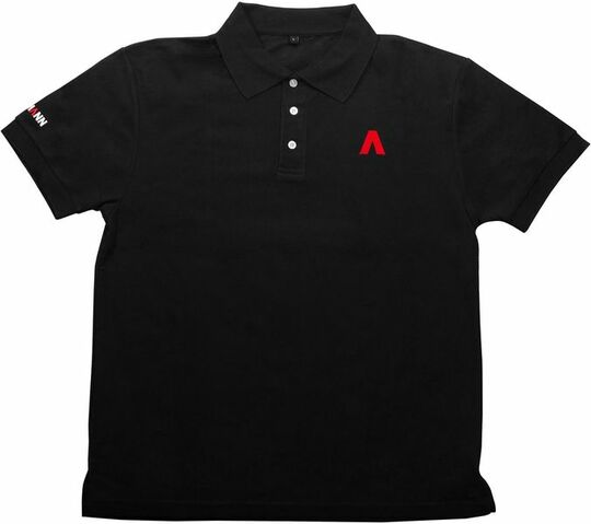 Męska koszulka polo czarna Ammann - Czarny