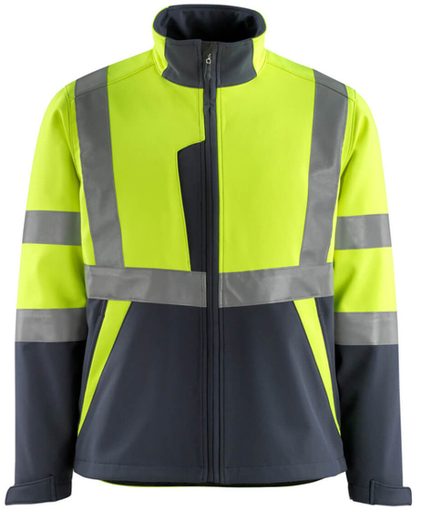 Men’s softshell jacket Mascot Kiama reflective - Yellow-navy