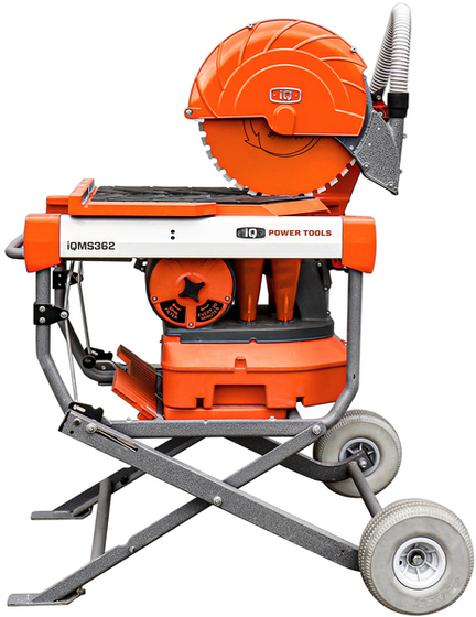 Dust-free table cutter iQ Power Tools iQMS362 with dust extraction system
