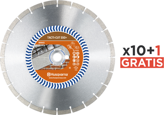 SET - Diamond blade Husqvarna Tacti-Cut S50 Plus 400 mm (10 pcs + 1 free)