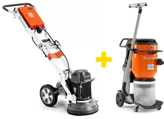 Szlifierka podłogowa Husqvarna PG 280 + odkurzacz Husqvarna DE130 H