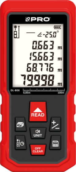 Distance meter PRO DL-80X