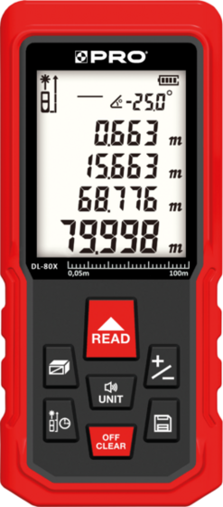 Dalmierz laserowy PRO DL-80X