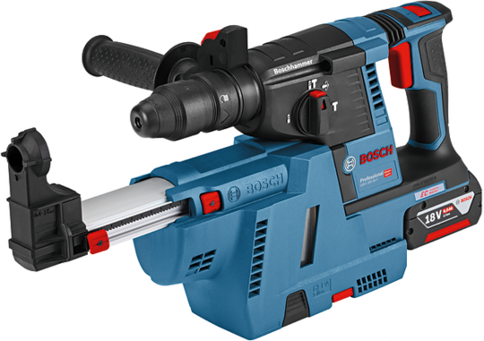 Młotowiertarka Bosch GBH 18V-26 F Professional z uchwytem SDS plus (+ 2x akumulator 6 Ah + ładowarka + walizka)