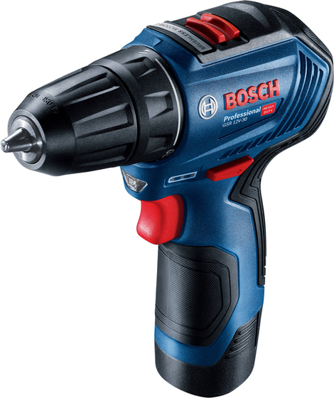 Wiertarko-wkrętarka Bosch GSR 12V-30 Professional (+ 2x akumulator 2 Ah + ładowarka + torba)