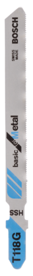Brzeszczot T 118 G Basic for Metal Bosch do wyrzynarek HSS (2 sztuki)