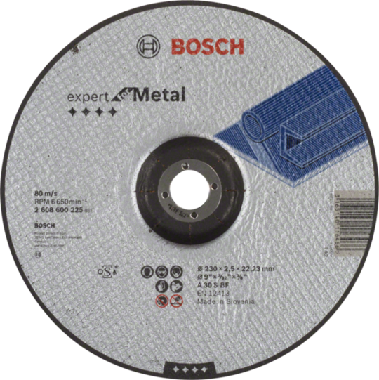 Tarcza szlifierska (wygięta) Bosch Expert for Metal A 30 S BF 230 mm, do metalu i stali