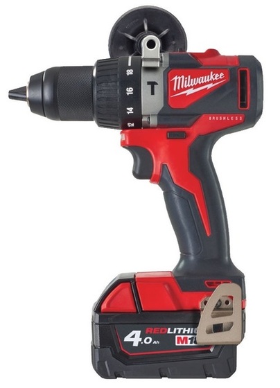 Wiertarko-wkrętarka udarowa Milwaukee M18 BLPD2-402X (+ 2x akumulator 4 Ah + ładowarka + walizka)