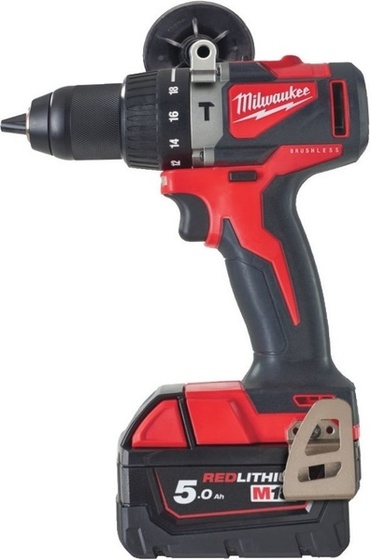 Wiertarko-wkrętarka udarowa Milwaukee M18 BLPD2-502X (+ 2x akumulator 5 Ah + ładowarka + walizka)